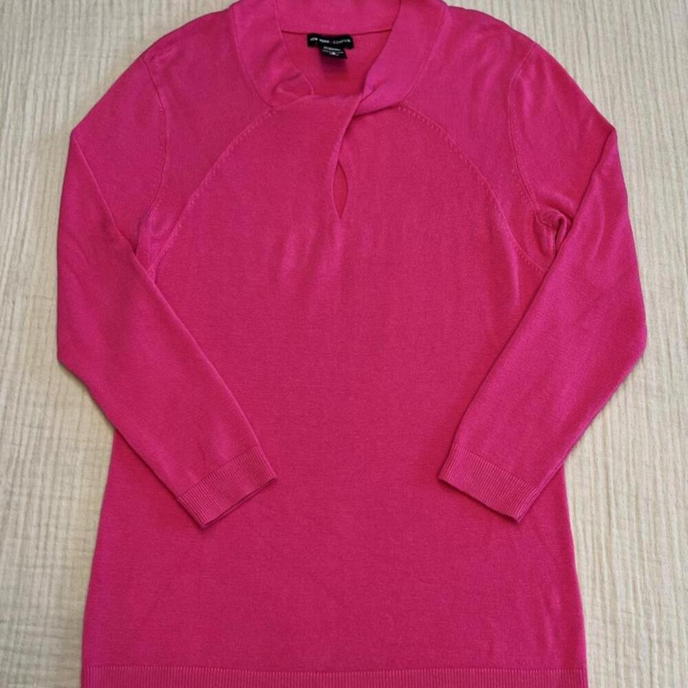 New York & Company keyhole mock neck sweater